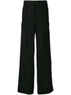 Ann Demeulemeester Oversized Wide-leg Trousers - Black