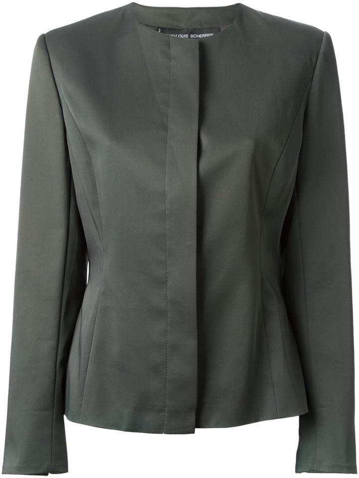 Jean Louis Scherrer Vintage Classic Crepe Jacket - Grey