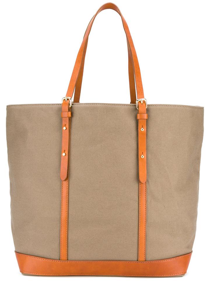 Vanessa Bruno Top Handles Tote, Women's, Green, Cotton/leather