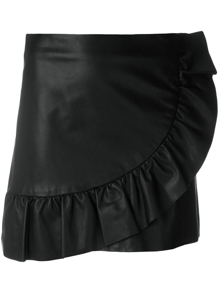 Simonetta Ravizza Ruffle Trim Mini Skirt - Black