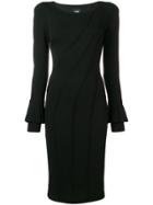 Cavalli Class Fitted Midi Dress - Black