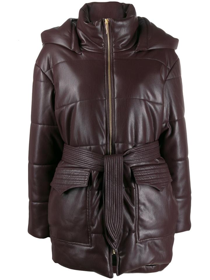 Nanushka Lenox Hooded Coat - Purple