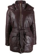 Nanushka Lenox Hooded Coat - Purple