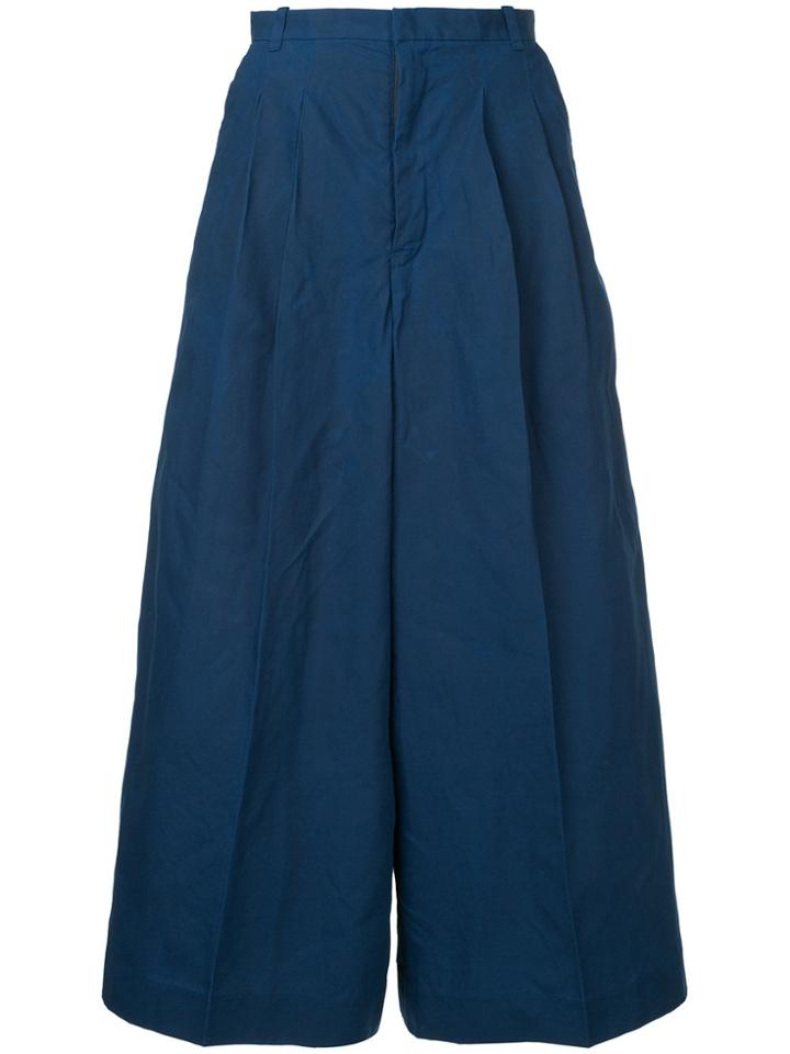 Facetasm Wide-leg Trousers - Blue