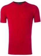 Costume National Knitted T-shirt, Men's, Size: L, Red, Viscose/pbt Elite