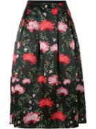 Erdem Carnation Print Midi Skirt, Women's, Size: 6, Green, Silk