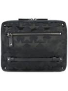 Valentino Valentino Garavani Camustars Ipad Case, Men's, Black, Leather/polyester/metal