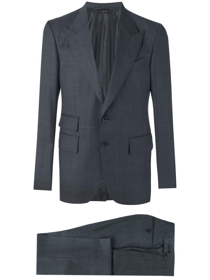 Tom Ford O'connor Checked Suit, Men's, Size: 50, Grey, Silk/cupro/wool