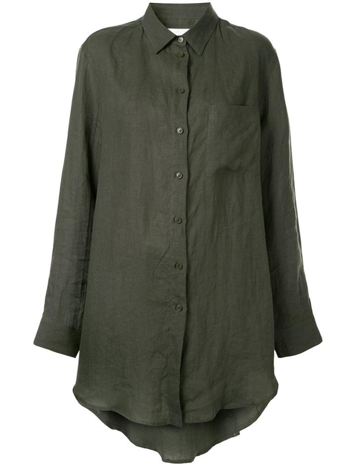 Asceno Longline Shirt - Green