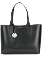 Emporio Armani Large Charm-detail Tote - Black