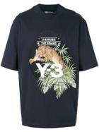 Y-3 Tiger Motif T-shirt - Blue