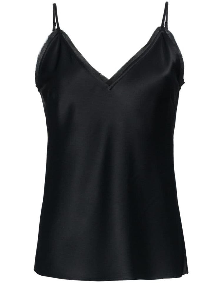 Frame V-neck Cami Top - Black