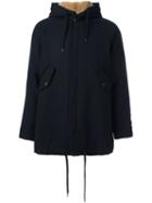 A Kind Of Guise Concealed Fastening Hooded Coat, Men's, Size: Xl, Blue, Cotton/wool/virgin Wool