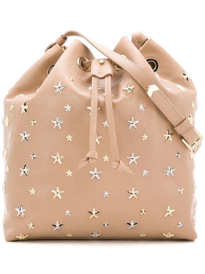Jimmy Choo Star Studded Bucket Bag - Neutrals