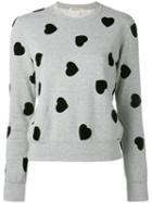 Comme Des Garçons - Flocked Heart Sweatshirt - Women - Cotton - S, Grey, Cotton