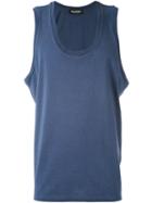 Neil Barrett - Abstract Bolt Sleeveless T-shirt - Men - Cotton - M, Blue, Cotton