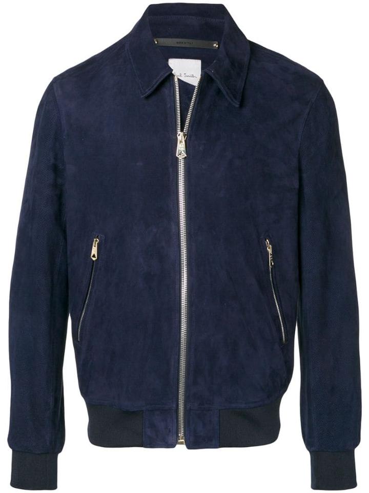 Ps Paul Smith Zipped Bomber Jacket - Blue