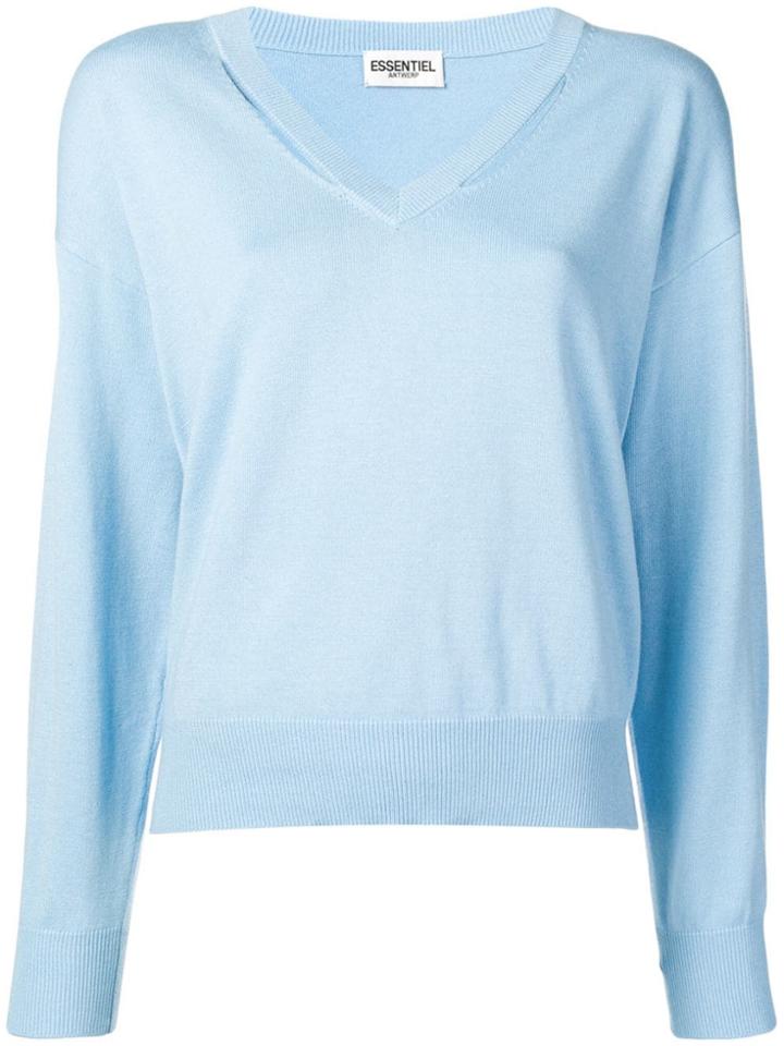 Essentiel Antwerp Cut Out Details Jumper - Blue