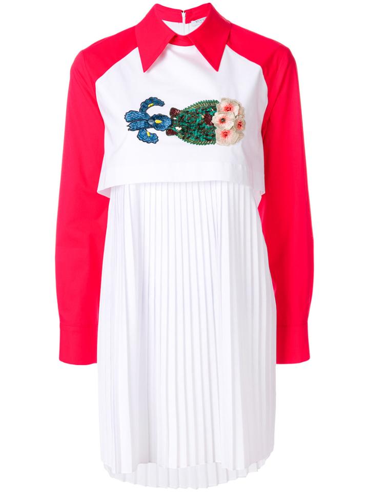 Vivetta Collared Lonsleeved Shirt Dress - White