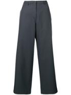 Prada Vintage 2000's Wide-leg Trousers - Grey