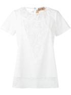 No21 Lace Detail Blouse, Women's, Size: 40, White, Cotton