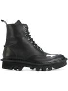 Neil Barrett Lightning Bolt Military Boots - Black