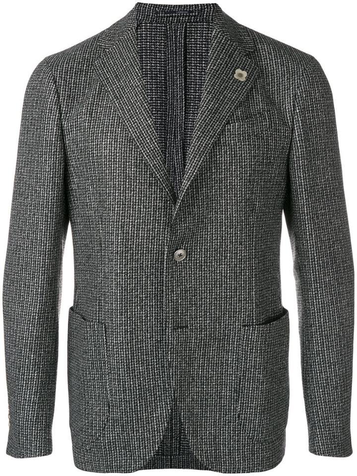 Lardini Fitted Suit Jacket - Blue