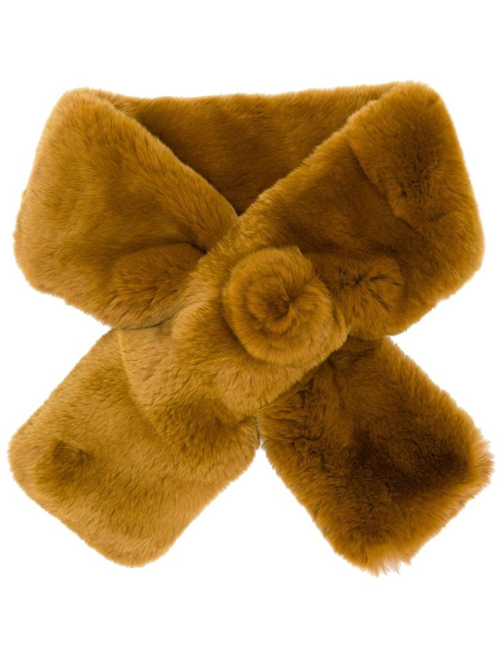 N.peal Fur Neck Warmer - Yellow & Orange