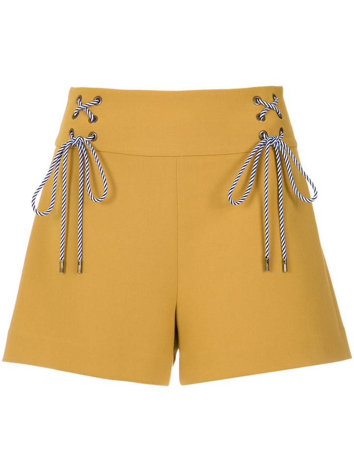 Nk Lace Up Shorts - Yellow & Orange