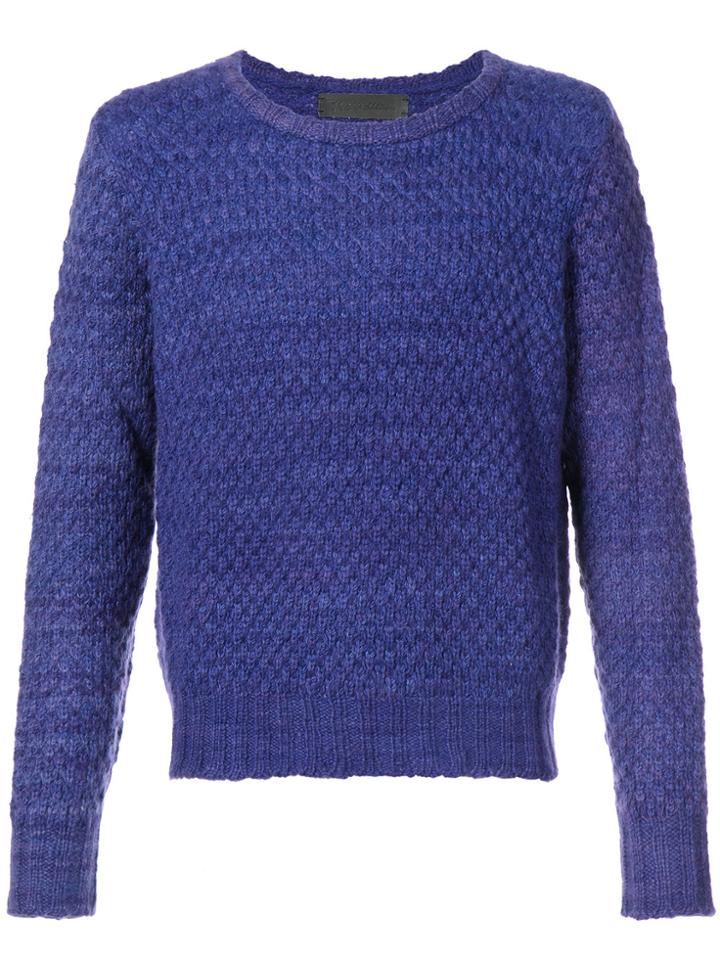 The Elder Statesman Cashmere Pop Crew Jumper - Blue