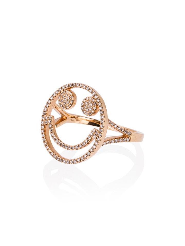 Rosa De La Cruz Smile Ring - Metallic
