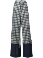 Marni Trousers In Lightweight Micro Tweed - Green