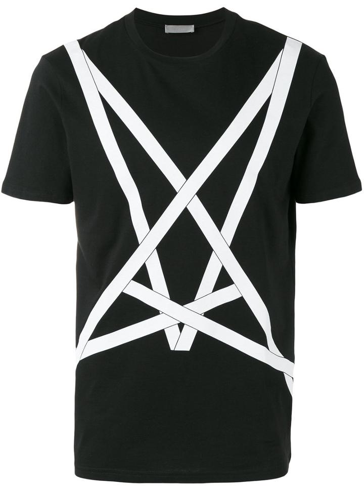 Dior Homme Printed T-shirt, Men's, Size: Large, Black, Cotton