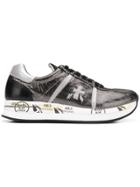 White Premiata Conny Sneakers - Silver