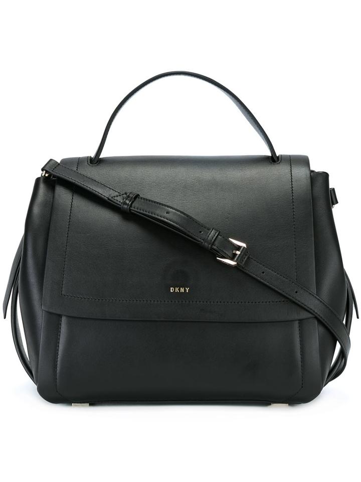 Dkny Large 'greenwich' Flap Tote, Women's, Black