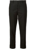 Marni Turn-up Hem Tailored Trousers, Women's, Size: 46, Black, Virgin Wool