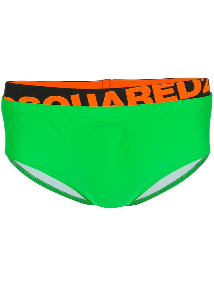 Dsquared2 Neon Swim Briefs - Green