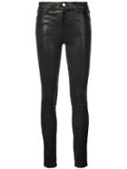 J Brand Fitted Leather Trousers - Black