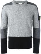 Stone Island Crew Neck Jumper, Men's, Size: Medium, Grey, Polyamide/wool/acrylic/alpaca