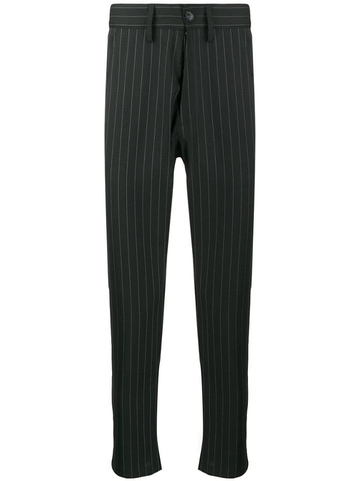 Odeur Pinstripe Slim-fit Chinos - Black