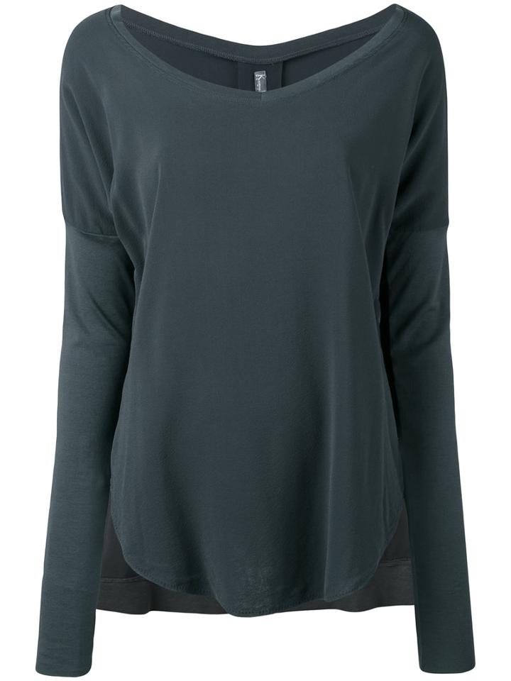 Kristensen Du Nord Long Sleeve T-shirt, Women's, Size: 0, Grey, Silk/cotton/spandex/elastane