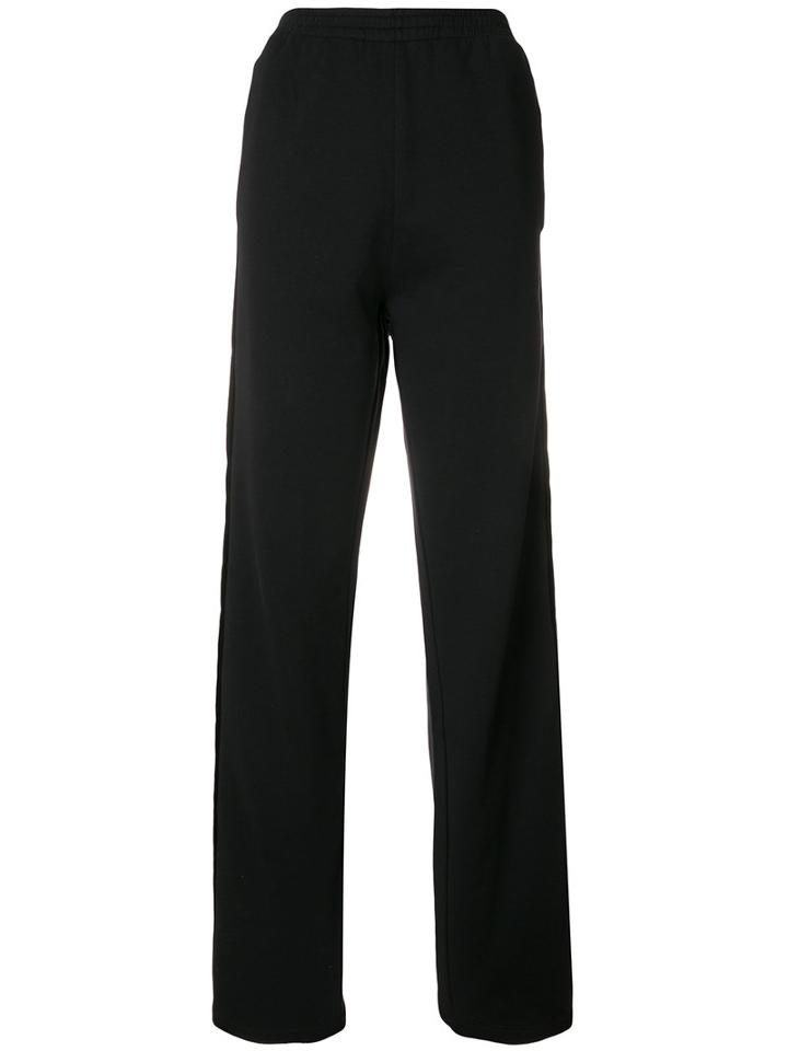 Mm6 Maison Margiela - Long Leg Track Pants - Women - Cotton/polyamide - Xs, Black, Cotton/polyamide