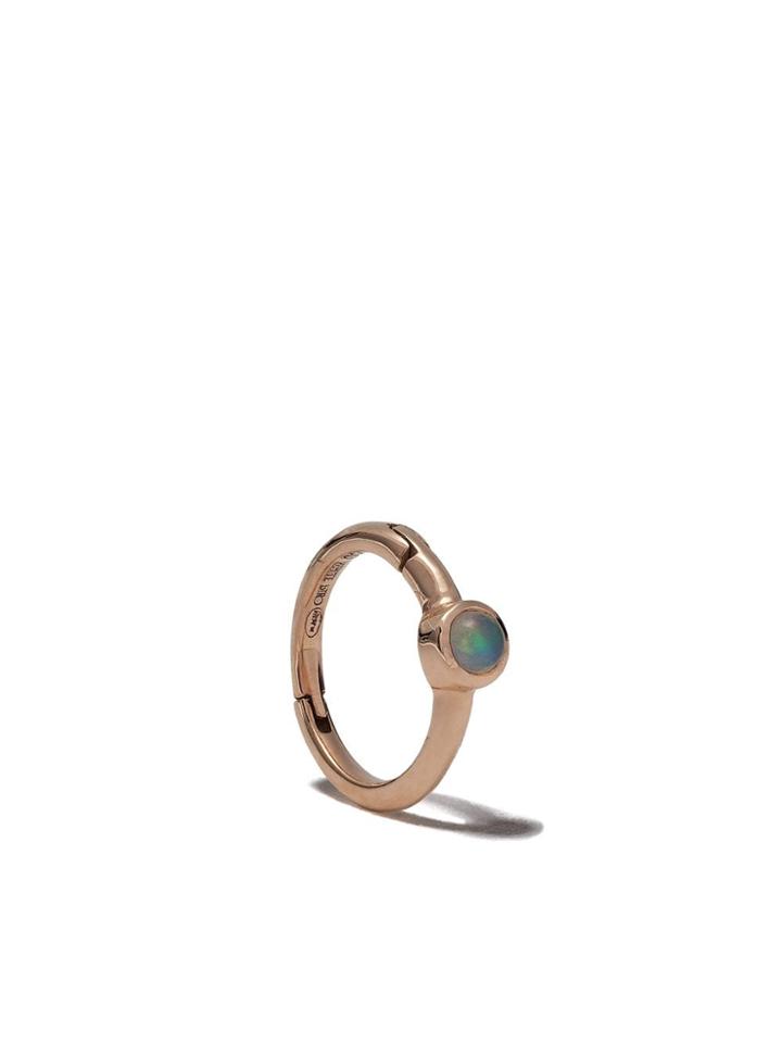 White Bird 18kt Rose Gold Opal Justine Hoop Earring