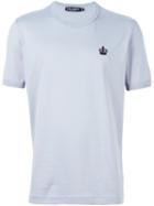 Dolce & Gabbana Embroidered Crown T-shirt, Men's, Size: 54, Grey, Cotton