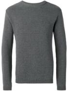 Oliver Spencer - Ripple Stitch Crew Neck Jumper - Men - Cotton - S, Grey, Cotton