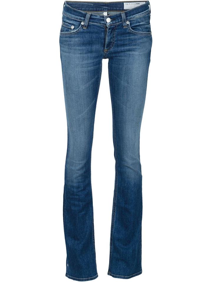 Rag & Bone /jean Bootcut Jeans, Women's, Size: 25, Blue, Cotton/polyurethane