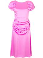 Maryam Nassir Zadeh Ruched-detail Midi Dress - Pink