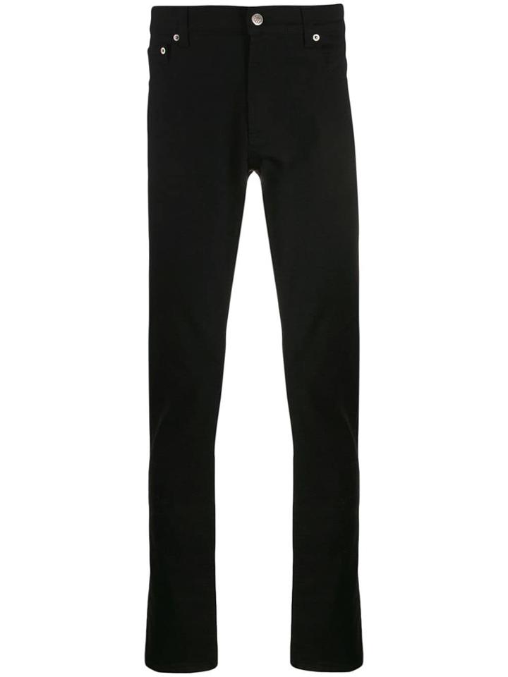 Alexander Mcqueen Logo Embroidered Slim Jeans - Black