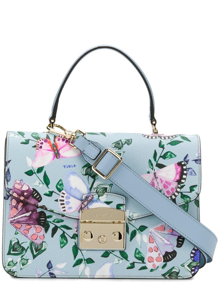 Furla Butterfly Print Fiordaliso Bag - Blue