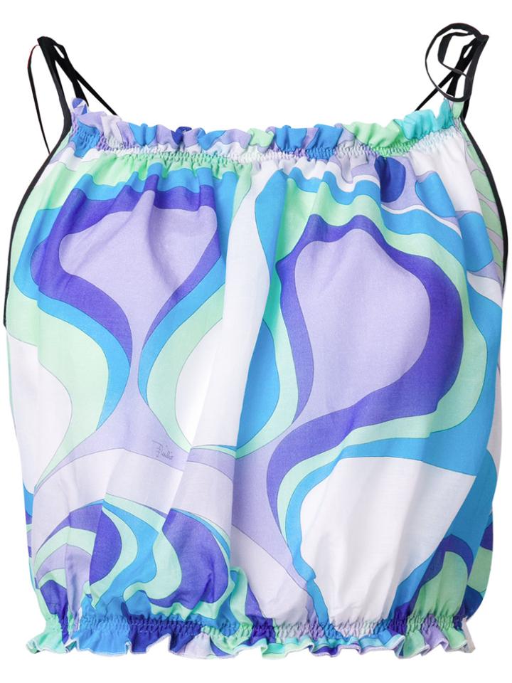 Emilio Pucci Printed Cropped Top - Multicolour